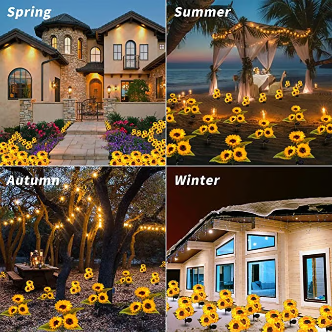 🔥LAST DAY SALE 49% OFF🌻Waterproof Solar Sunflower Light🔥