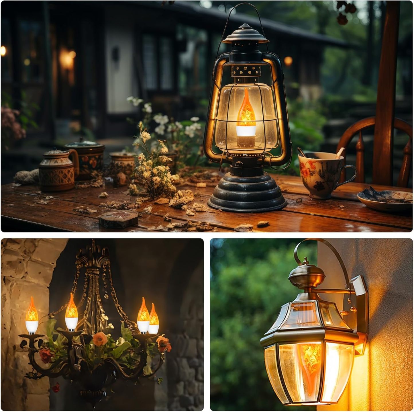 💡LED Flickering Flame Decoration Light Bulbs -Perfect Ambiance for Ha