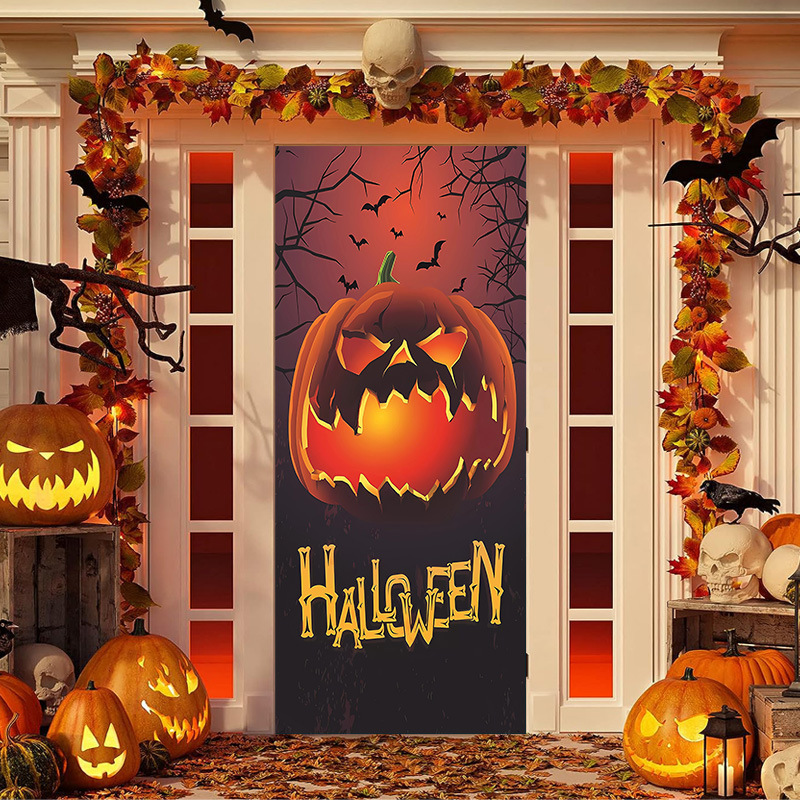 50% OFF🌟2025 Christmas and Halloween Door Cover--Suitable for Both Exterior and Interior Doors