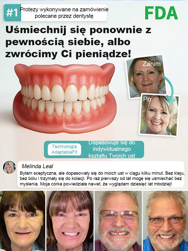 【Certyfikat FDA】 Uzupełnienie protez na bazie całej szczęki — ponad 30 000 zadowolonych użytkowników na świecie
