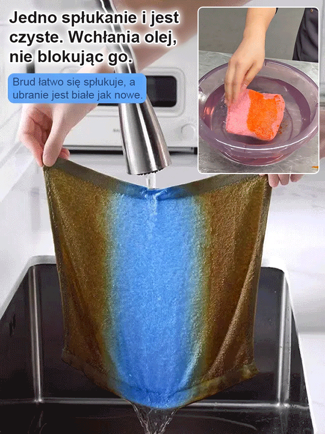 ✨Bez potrzeby detergentu】Ściereczka do naczyń z włókna drzewnego usuwająca tłuszcz🏆