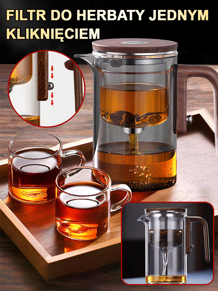 🔥Wygodny zestaw do parzenia herbaty! ☕Szybka, dokładna i przejrzysta filtracja, która zaspokoi Twoje oczekiwania co do smaku herbaty!