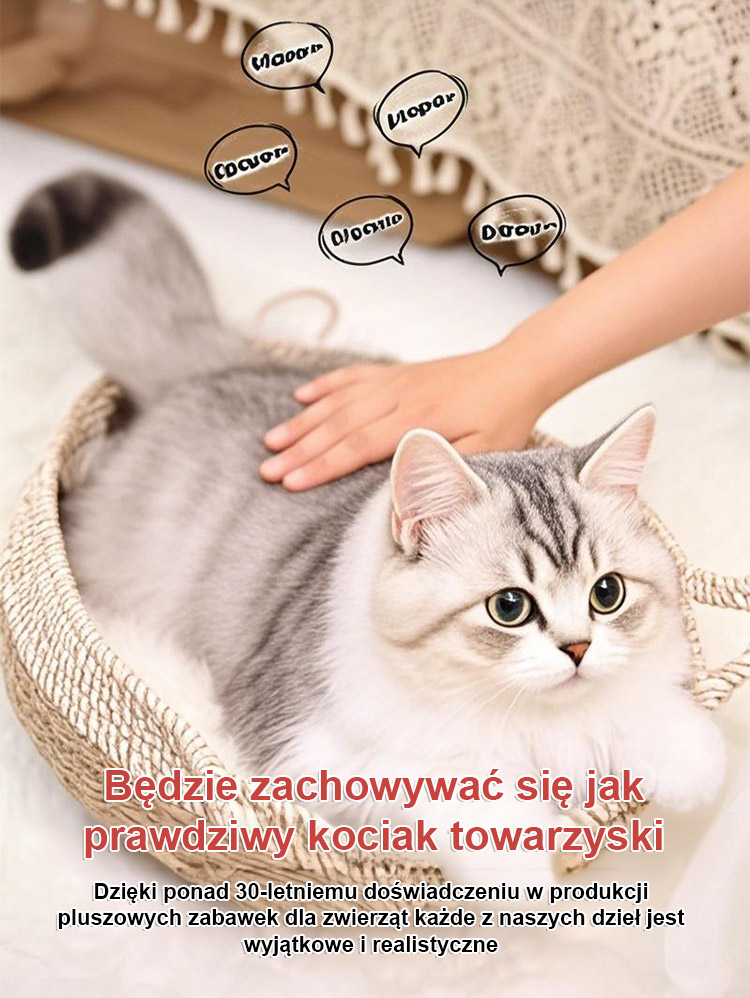 🐱 Uroczy pluszowy pies i kot, realistyczny robot-zwierzak 🐱 Zaprojektowany przez amerykańskich inżynierów 🐱 Nagrodzony prestiżową nagrodą za wzornictwo za wyjątkowo wierną imitację