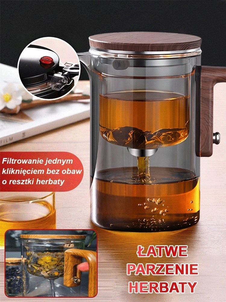 🔥Wygodny zestaw do parzenia herbaty! ☕Szybka, dokładna i przejrzysta filtracja, która zaspokoi Twoje oczekiwania co do smaku herbaty!
