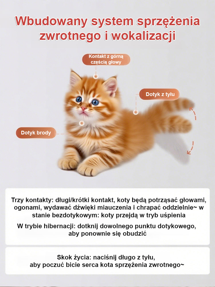 🐱 Uroczy pluszowy pies i kot, realistyczny robot-zwierzak 🐱 Zaprojektowany przez amerykańskich inżynierów 🐱 Nagrodzony prestiżową nagrodą za wzornictwo za wyjątkowo wierną imitację