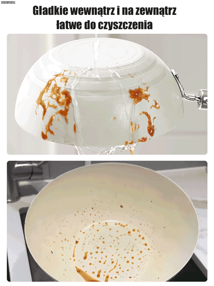 0-powłokowa naturalna wielofunkcyjna ceramiczna patelnia z tytanem