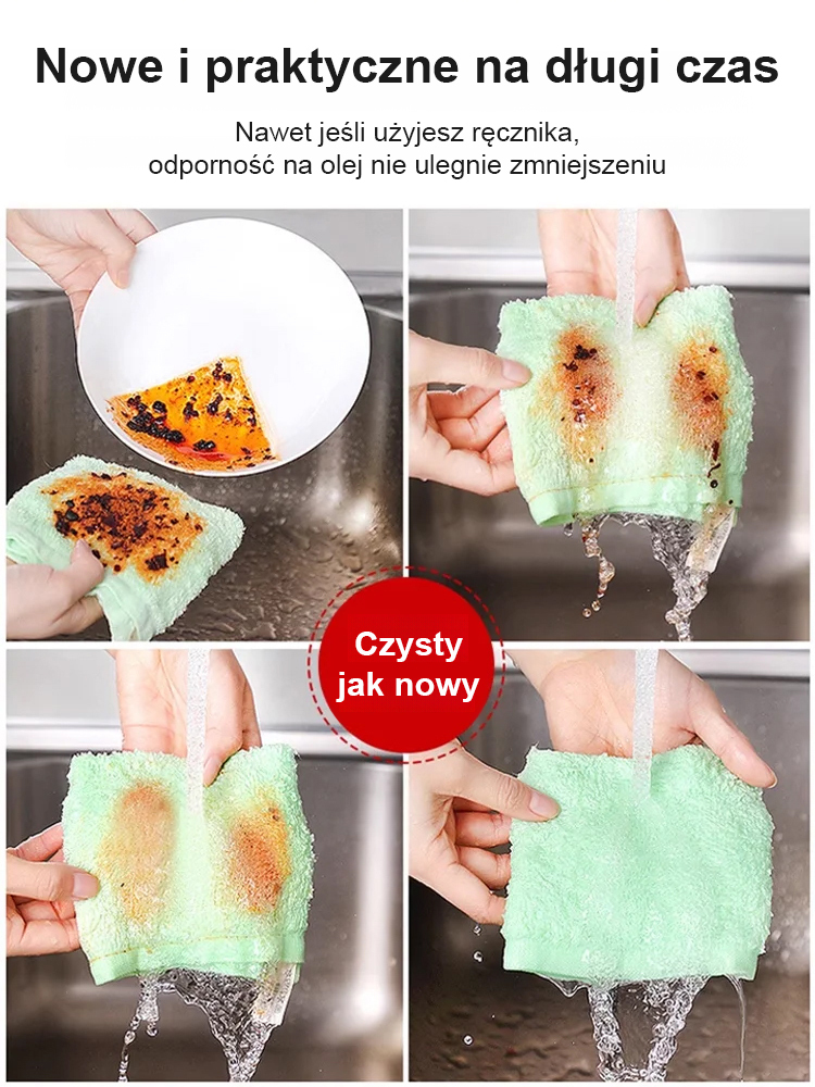 ✨Bez potrzeby detergentu】Ściereczka do naczyń z włókna drzewnego usuwająca tłuszcz🏆