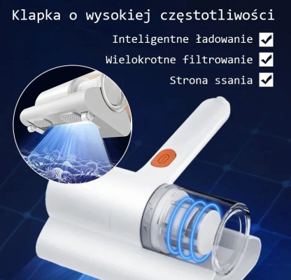 🔨 Mocny atak! Domowy, wysokoczęstotliwościowy odkamieniacz roztoczy 🌪️ 8000 wstrząsów na minutę ⚡️ Odkurzacz z dezynfekcją UV