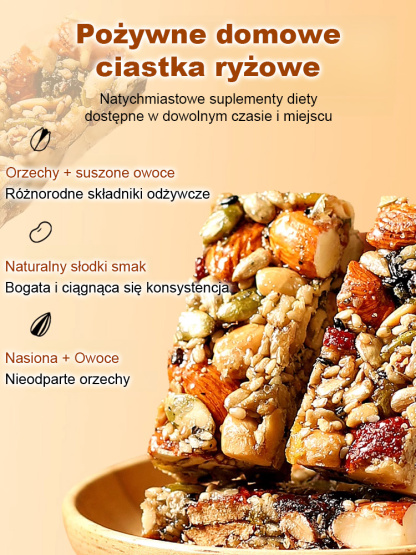 【Bez cukru, długo syty】 Ręcznie robione ciasto z 8 rodzajami orzechów