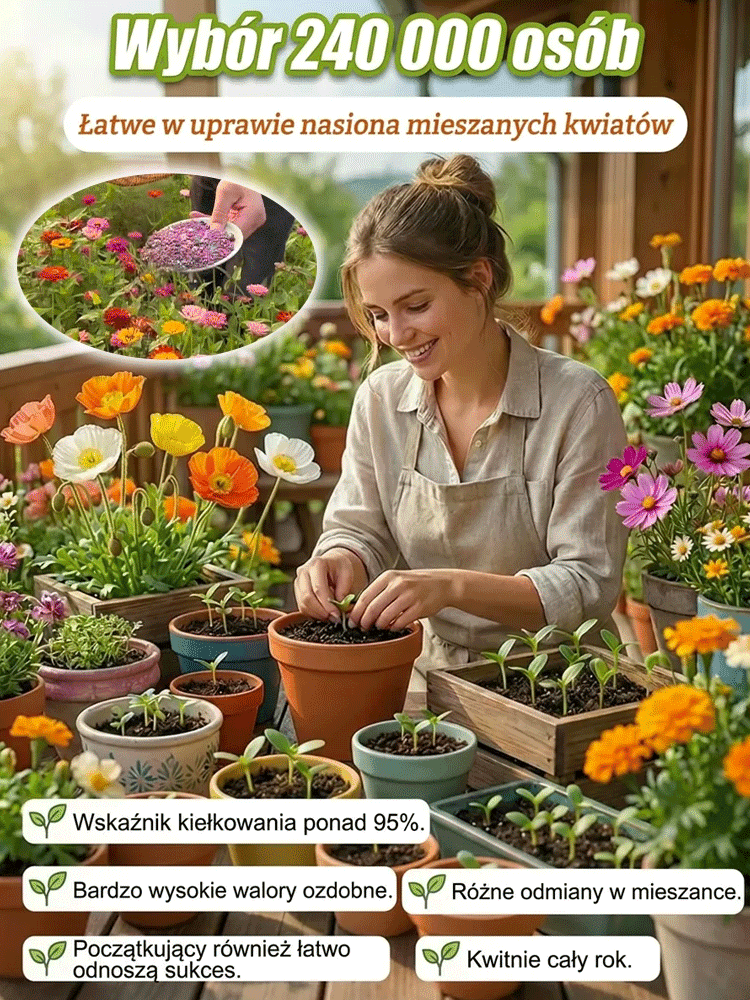 【Zestaw nasion kwiatów】Zasiej kwiaty w domu