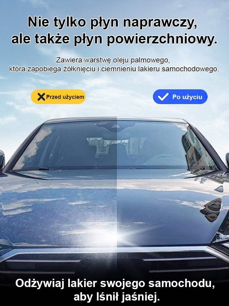 Płyn do naprawy zarysowań samochodu