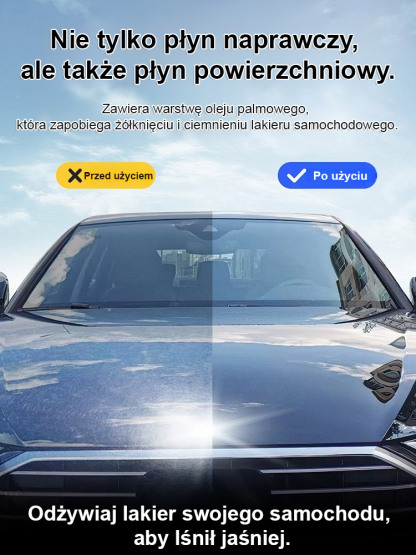 Płyn do naprawy zarysowań samochodu