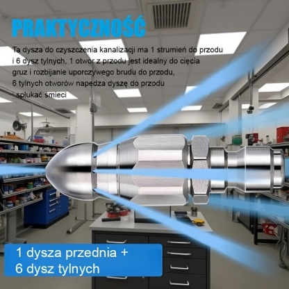 Dysza do czyszczenia rur