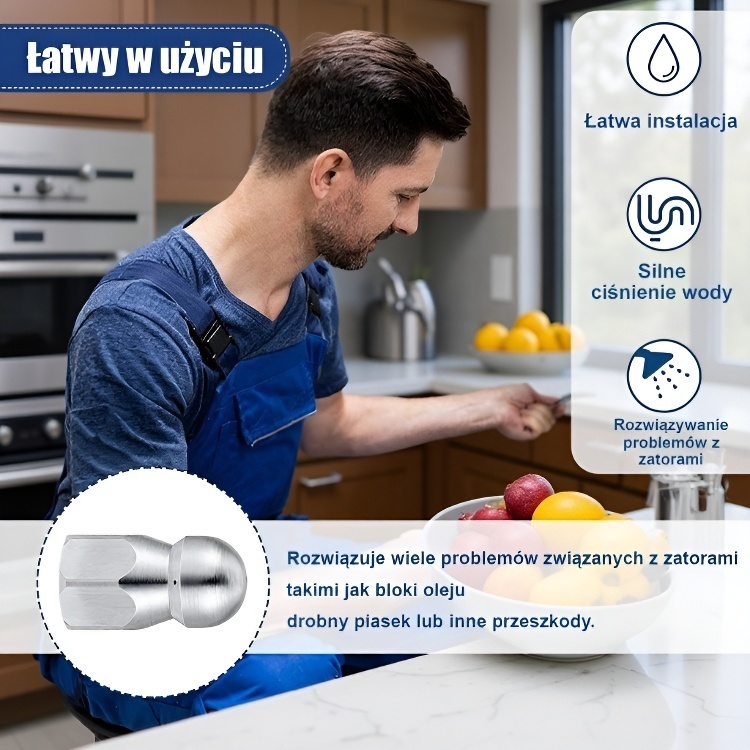 Dysza do czyszczenia rur