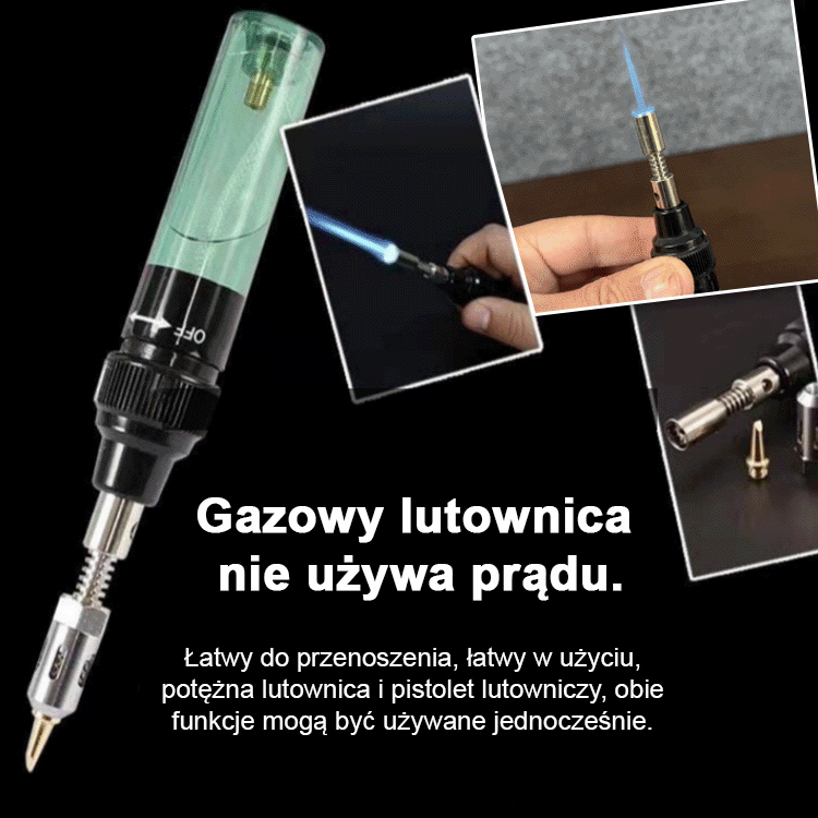 Przenośna lutownica gazowa 【Cztery w jednym, bezprzewodowa swoboda】】