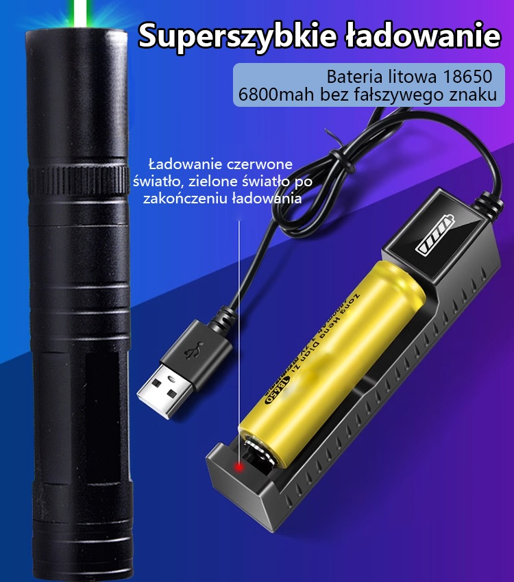 Laserowe światło punktowe w kolorze czerwonym i zielonym