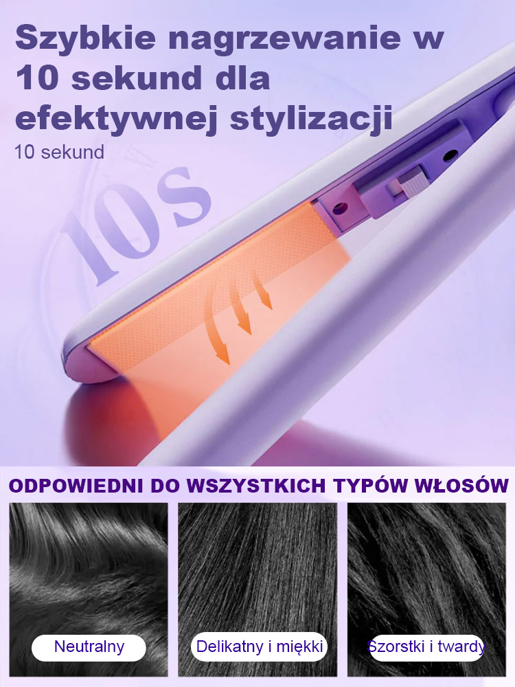 Przenośny 2 w 1 prosta rolka podwójnego użytku pręt do włosów