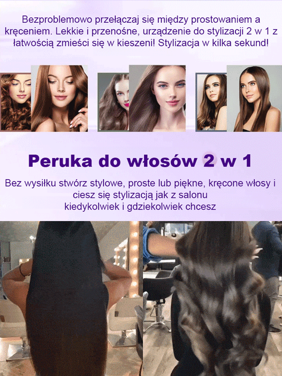 Przenośny 2 w 1 prosta rolka podwójnego użytku pręt do włosów