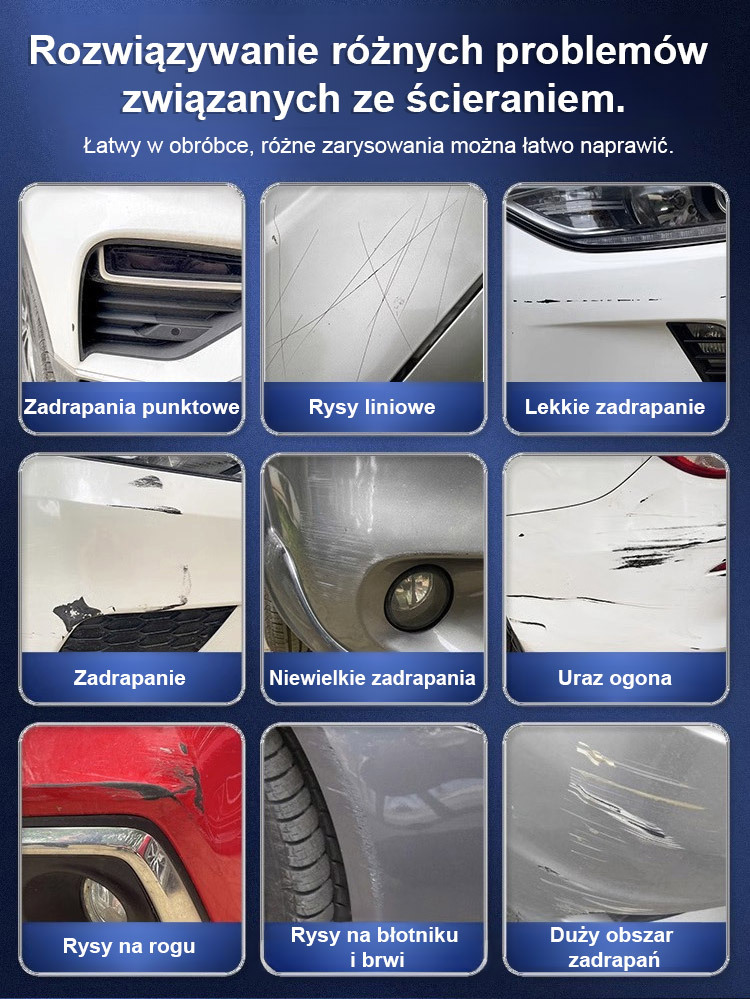 Płyn do naprawy zarysowań samochodu