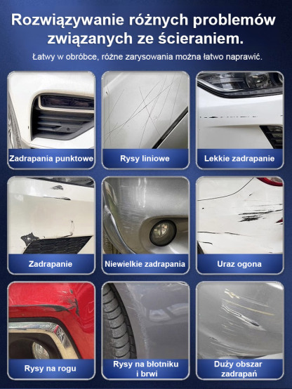 Płyn do naprawy zarysowań samochodu