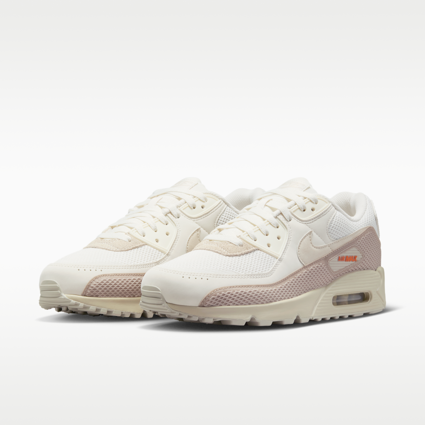 Nike Air Max 90 Premium - Phantom/Cream II/Safety Orange/Light Orewood Brown - 5