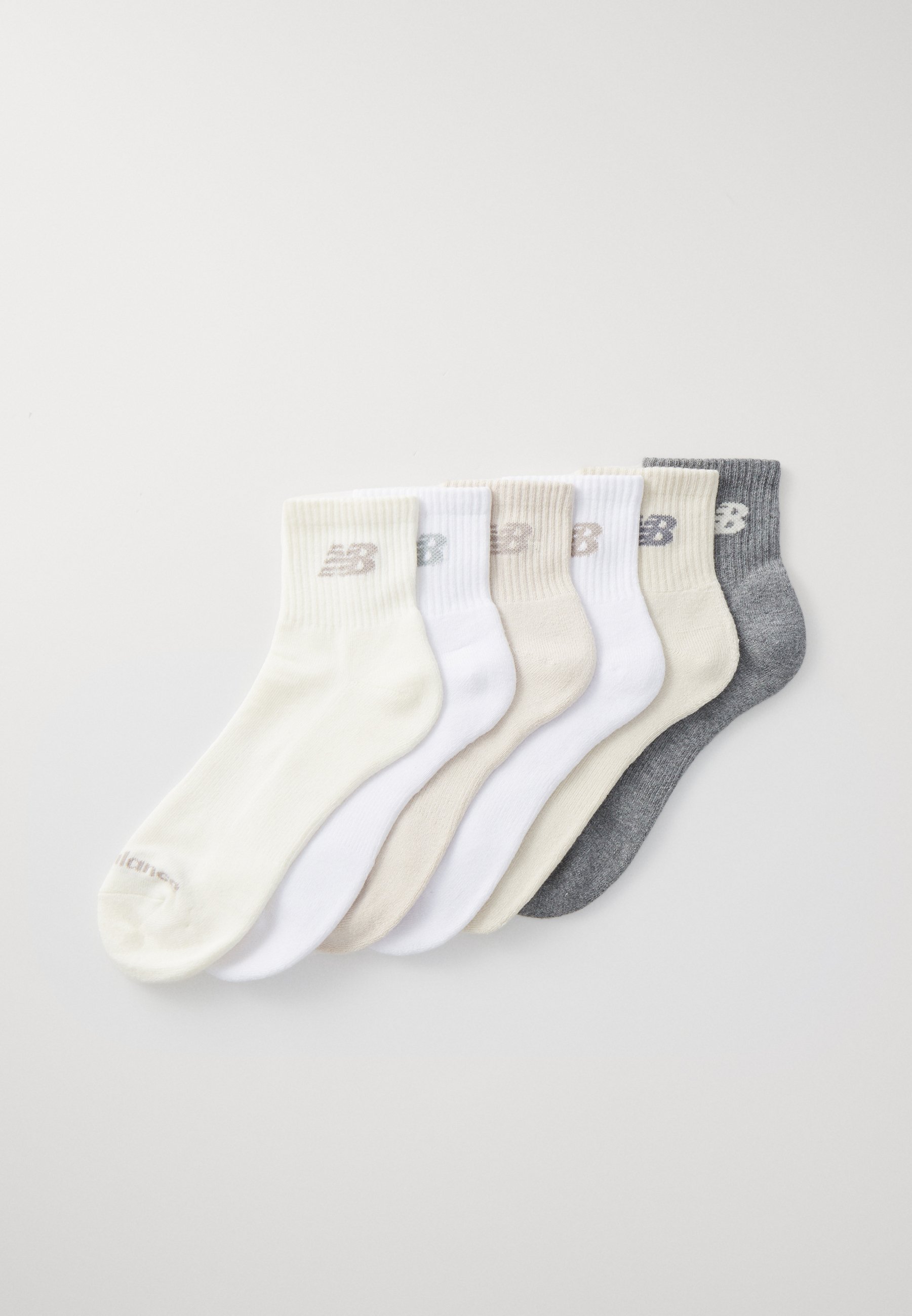 New Balance EVERYDAY ANKLE UNISEX 6 PACK - Calcetines - beige/white
