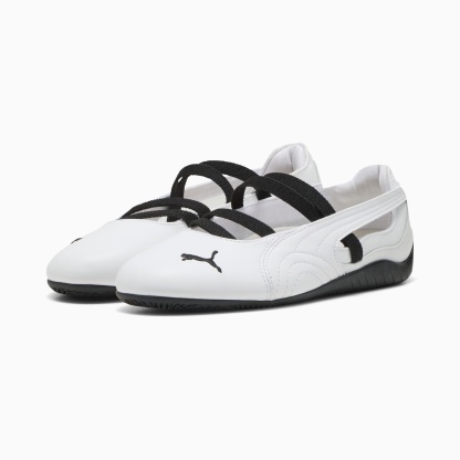 Speedcat Ballet Lederschuhe Damen - PUMA White-PUMA White-PUMA Black
