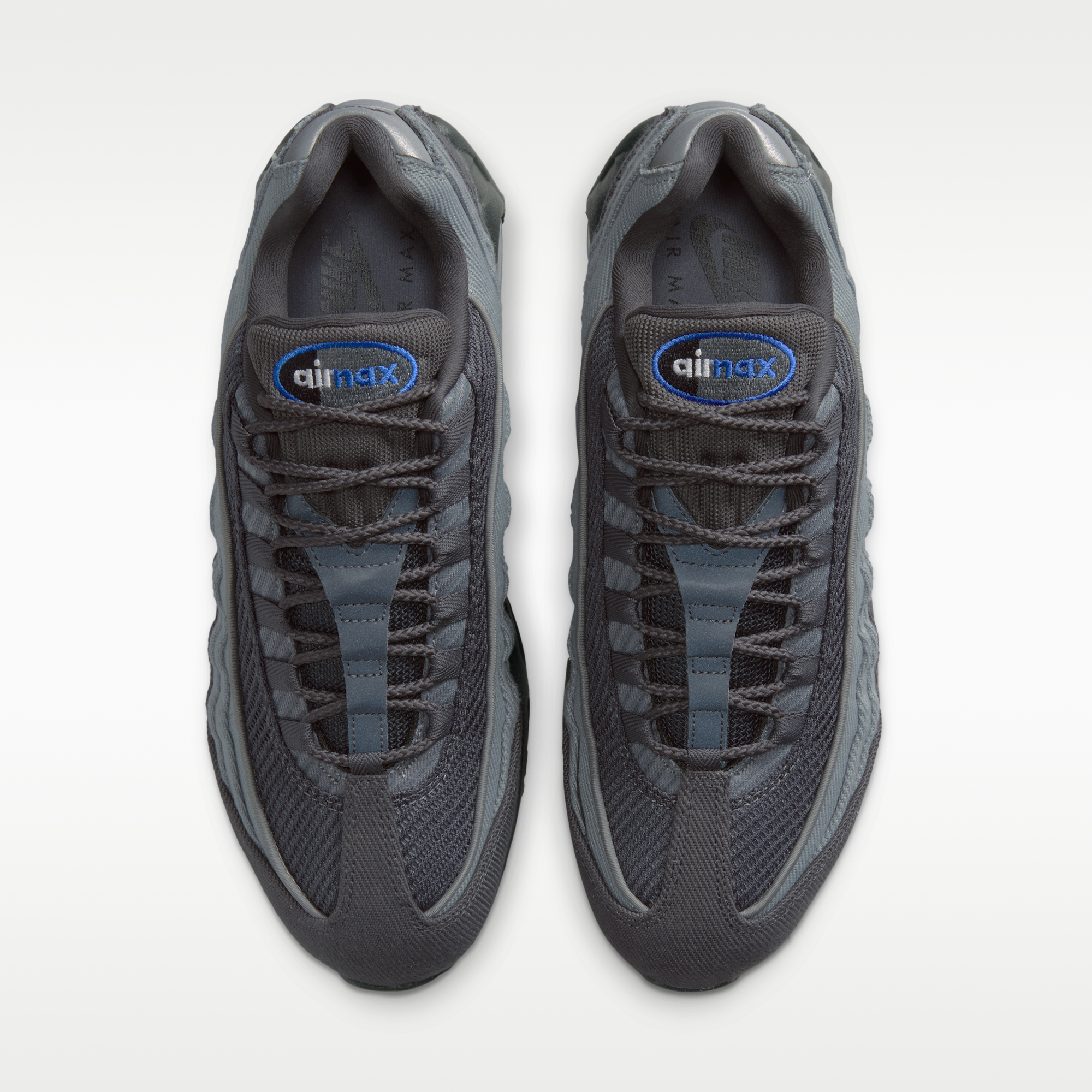 Nike Air Max 95 Big Bubble - Smoke Grey/Anthracite/Μαύρο/Racer Blue - 4