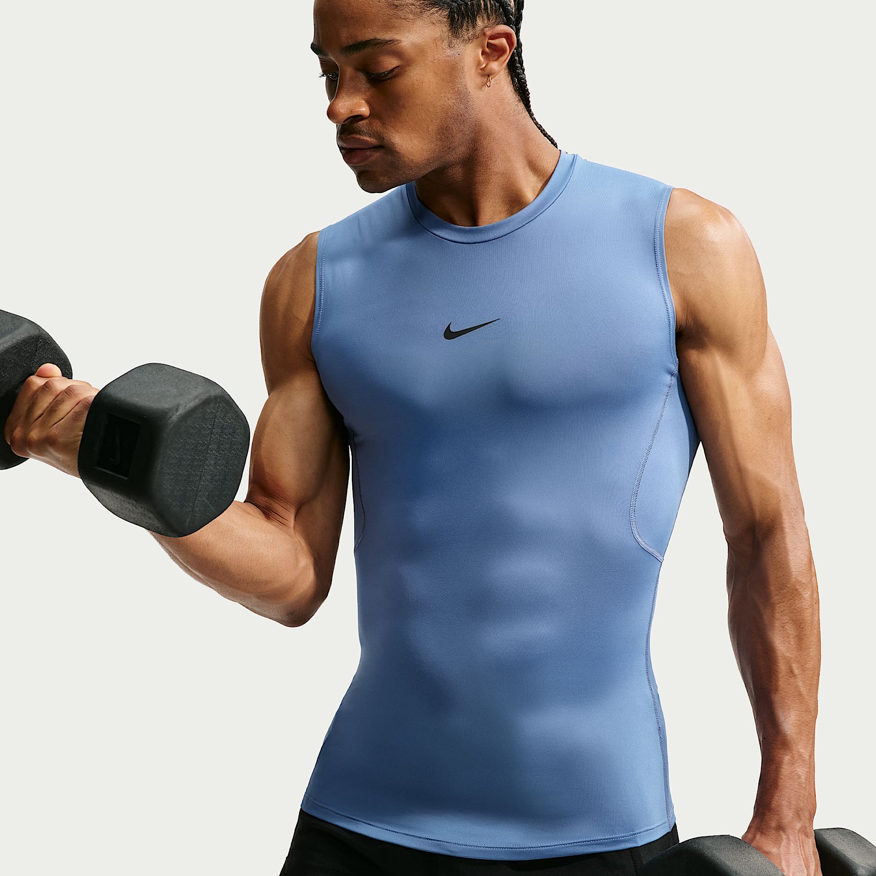 Nike Pro - Nike Pro ärmelloses Dri-FIT Fitnessoberteil mit enger Passform für Herren