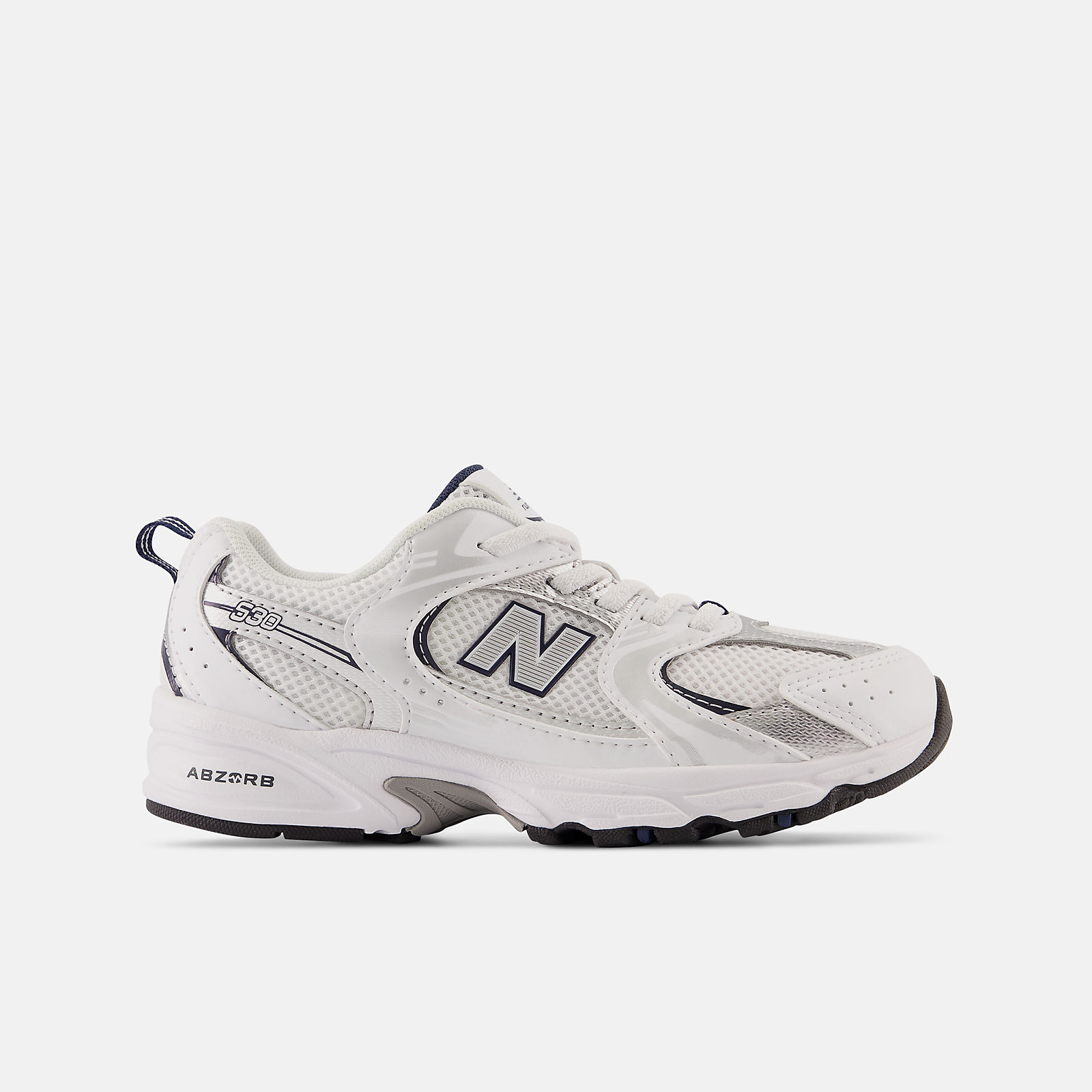 New Balance 530 BUNGEE LACE - WHITE con NATURAL INDIGO y Silver Metallic - PZ530SB1