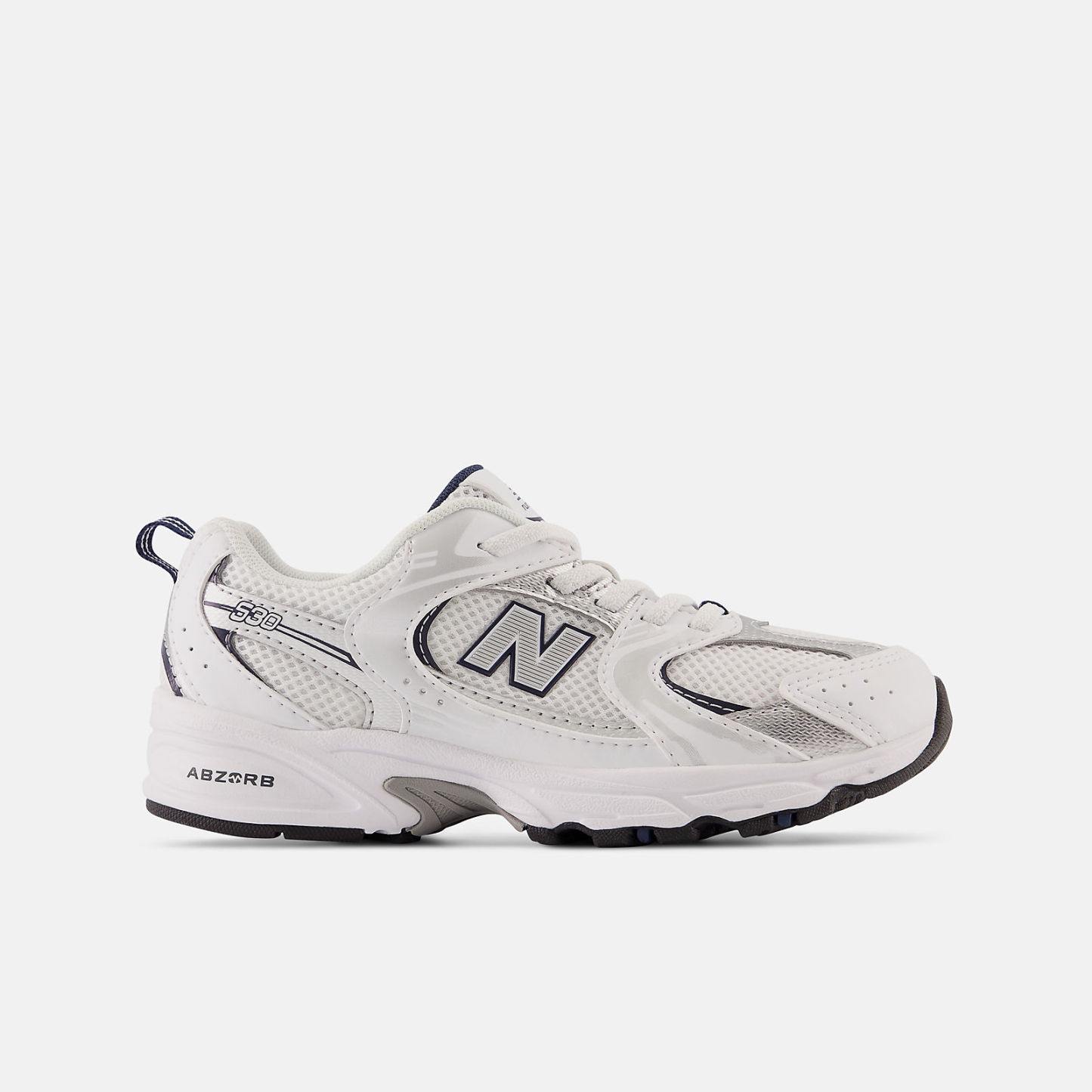 New Balance 530 BUNGEE LACE - WHITE con NATURAL INDIGO y Silver Metallic - PZ530SB1