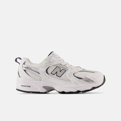 New Balance 530 BUNGEE LACE - WHITE con NATURAL INDIGO y Silver Metallic - PZ530SB1