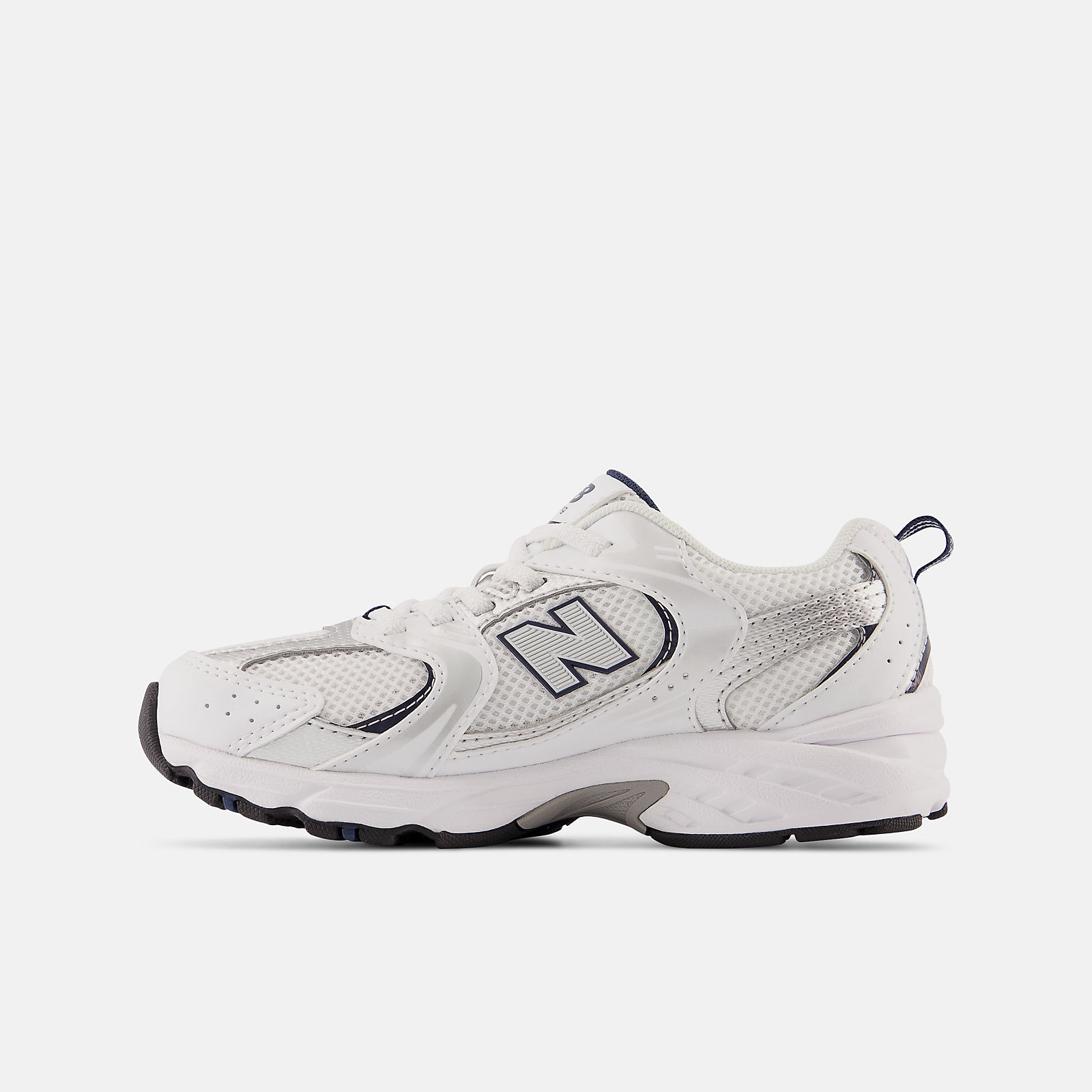 New Balance 530 BUNGEE LACE - WHITE con NATURAL INDIGO y Silver Metallic - PZ530SB1