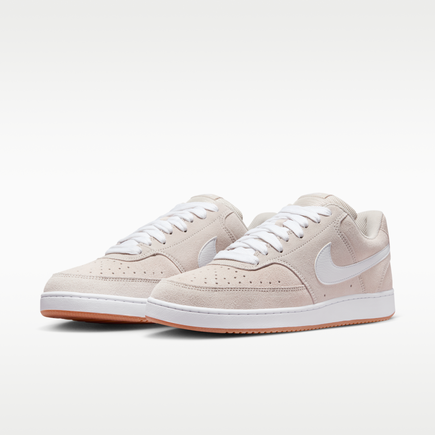 Nike Court Vision Low FL - Light Orewood Brown/Gum Medium Brown/Λευκό - 5