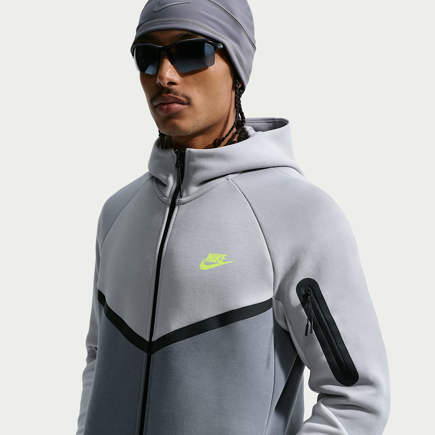 Nike Tech - Nike Tech Windrunner-Jacke aus Fleece mit durchgehendem Reißverschluss (Herren)