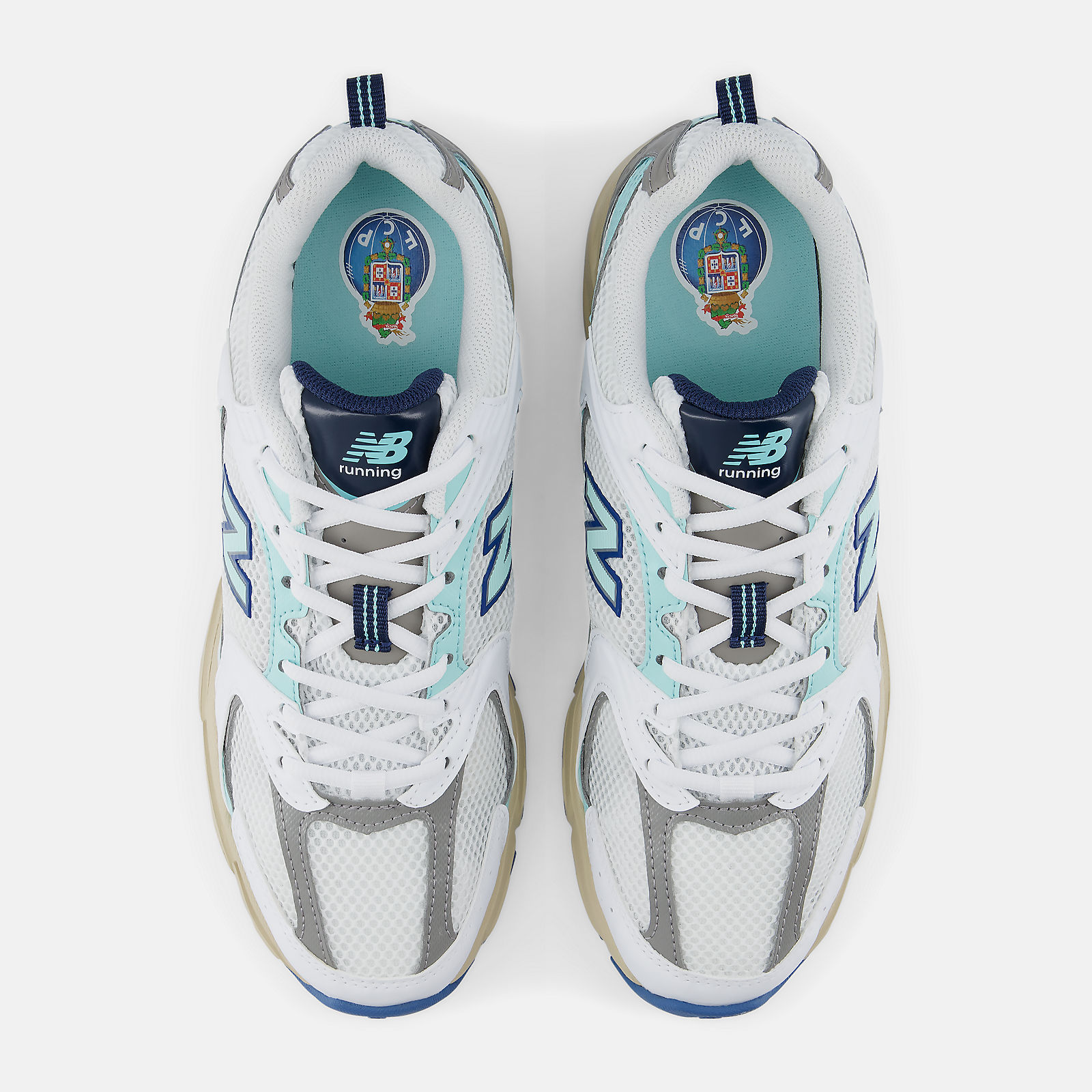 New Balance 530 FC Porto​ - WHITE con Blue Light y SILVER METALLIC - U5309FC