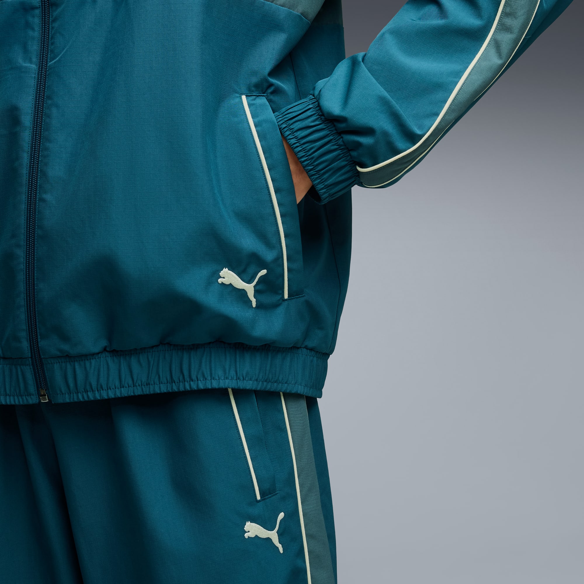 T7 Relaxed Gewebte Trainingsjacke Herren - Midnight Petrol