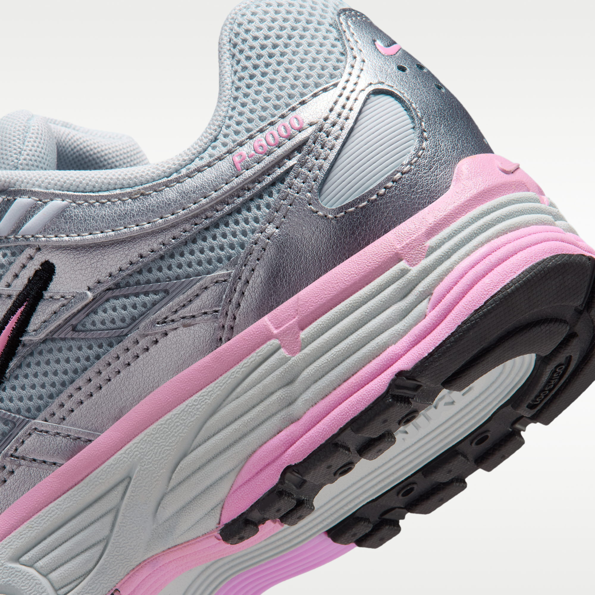 Nike P-6000 - Pure Platinum/Metallic Silver/Μαύρο/Pink Rise - 8