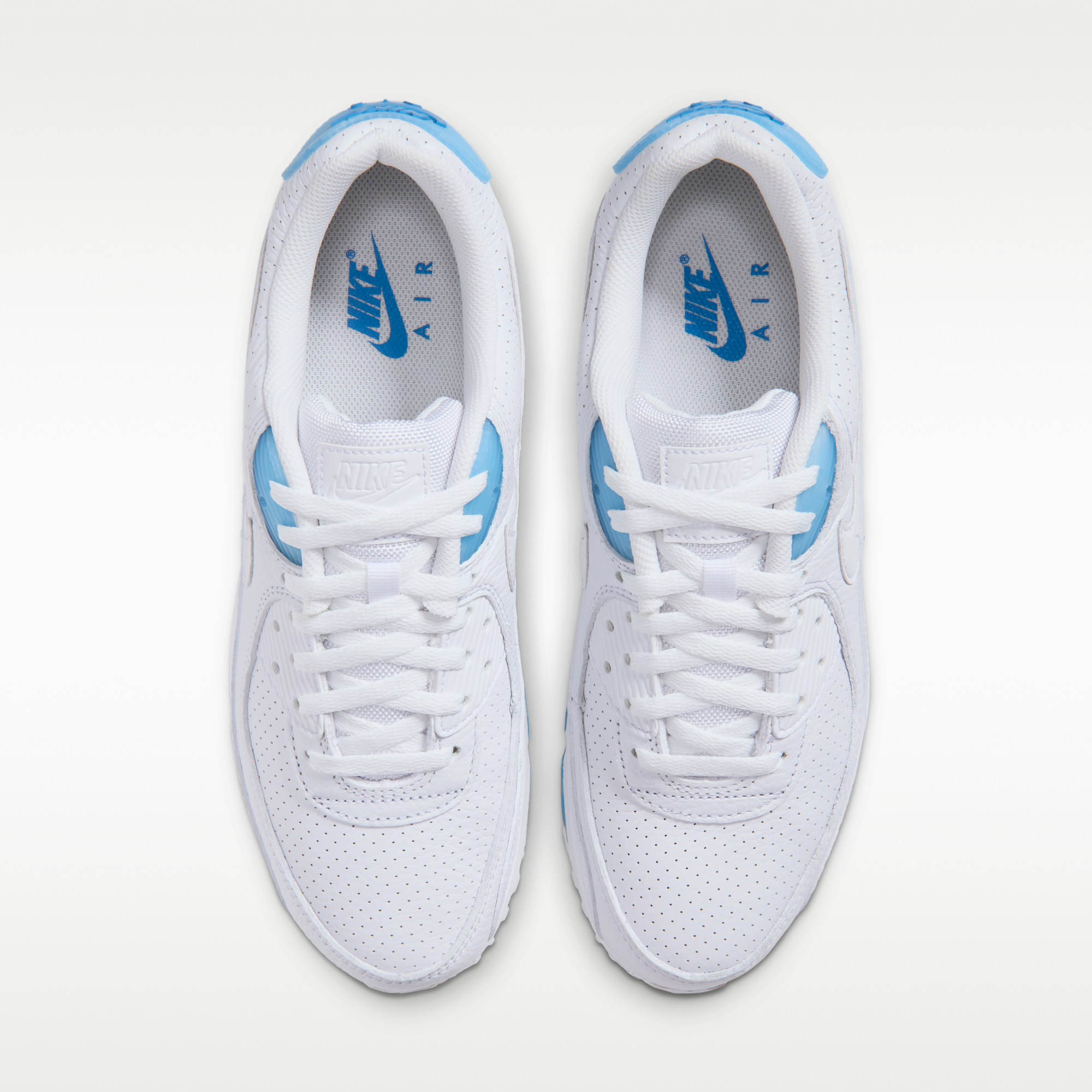 Nike Air Max 90 - Λευκό/Aurora Blue/Λευκό - 4