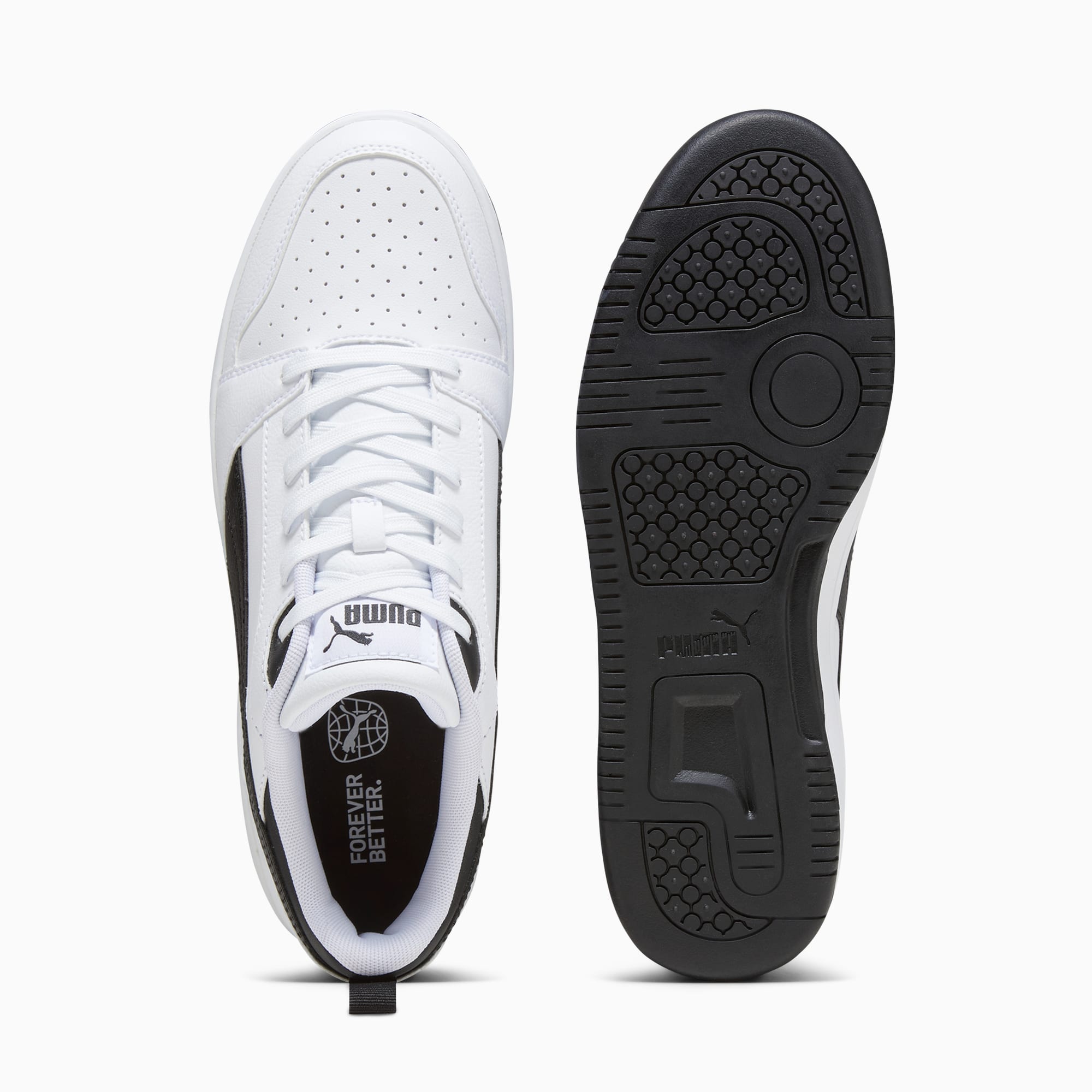 Rebound V6 Low Sneakers - PUMA White-PUMA Black-PUMA Black