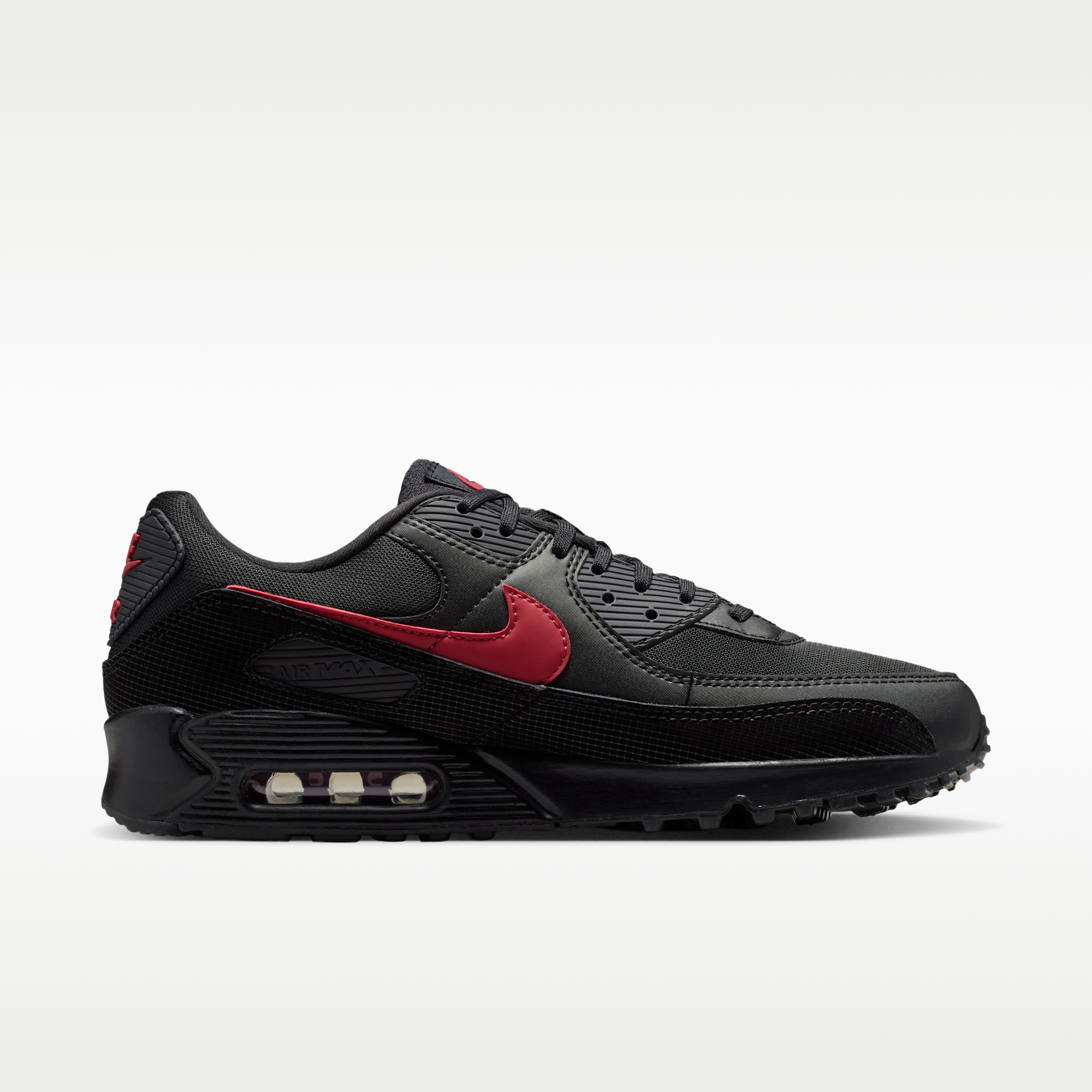 Nike Air Max 90 - Μαύρο/Μαύρο/Tough Red - 3