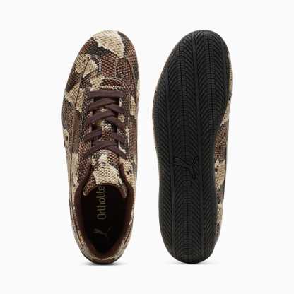 Speedcat Snake Print Sneakers Unisex - Bitter Chocolate-Toasted Almond