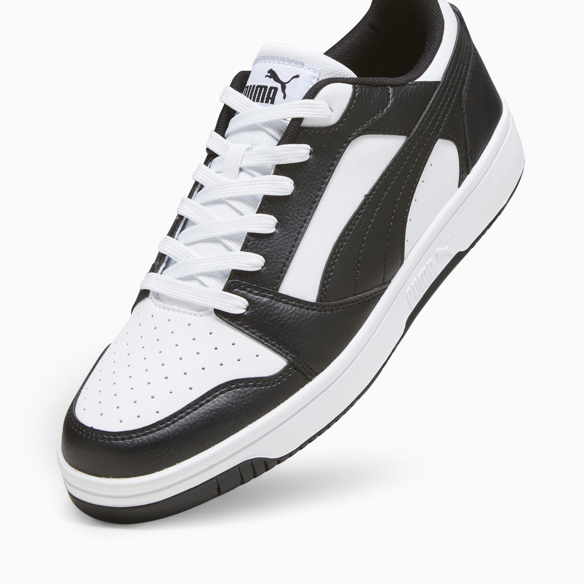Rebound V6 Low Sneakers - PUMA White-PUMA Black-PUMA White