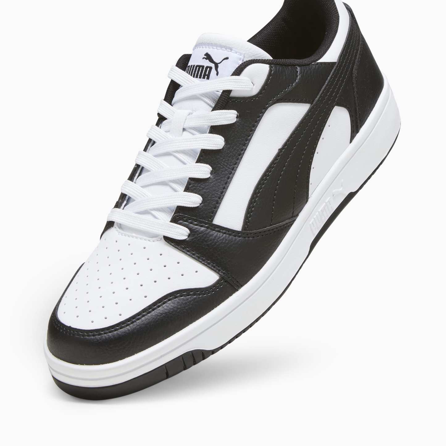 Rebound V6 Low Sneakers - PUMA White-PUMA Black-PUMA White