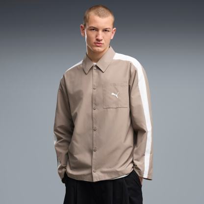 T7 Relaxed Overshirt Herren - Mouse Gray