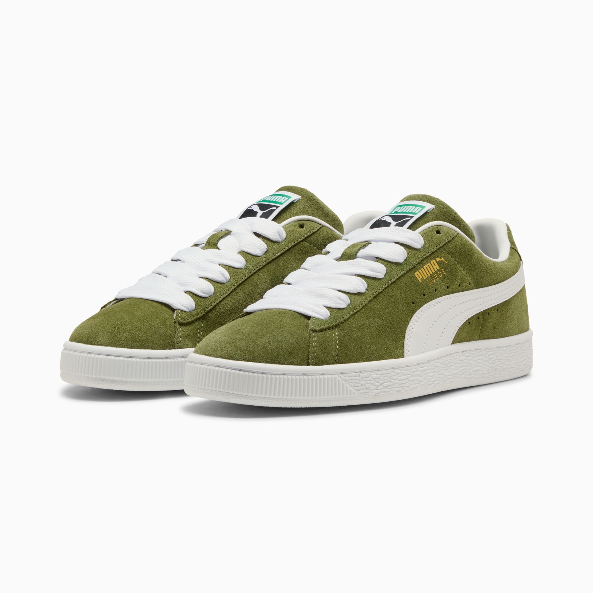 Suede Classic Sneakers Unisex - Olive Green-PUMA White