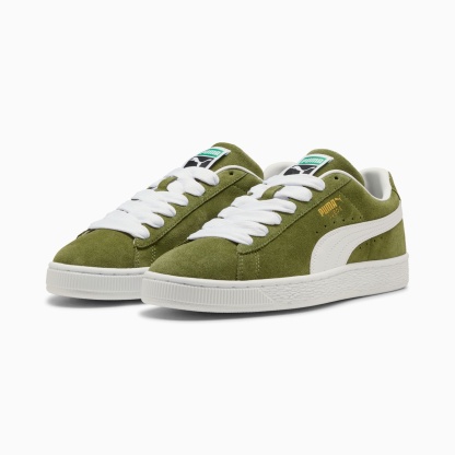 Suede Classic Sneakers Unisex - Olive Green-PUMA White