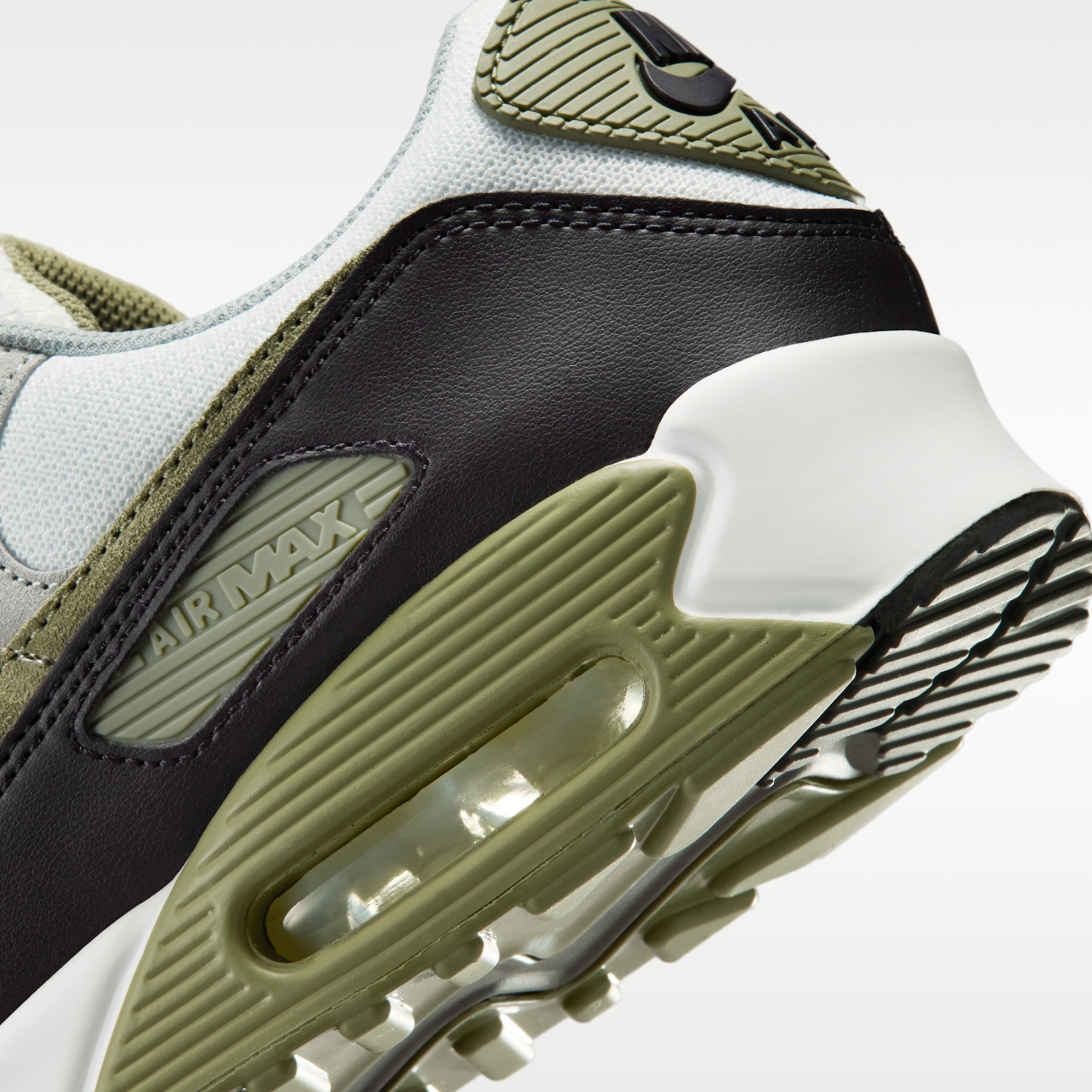 Nike Air Max 90 - Summit White/Light Pumice/Μαύρο/Silver Sage - 8