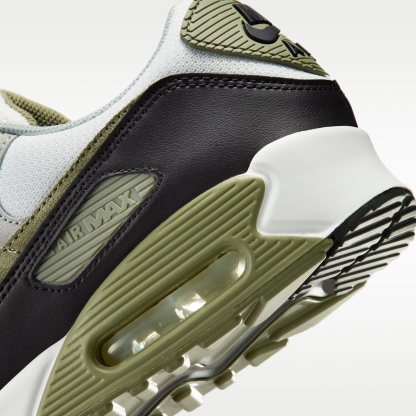 Nike Air Max 90 - Summit White/Light Pumice/Μαύρο/Silver Sage - 8