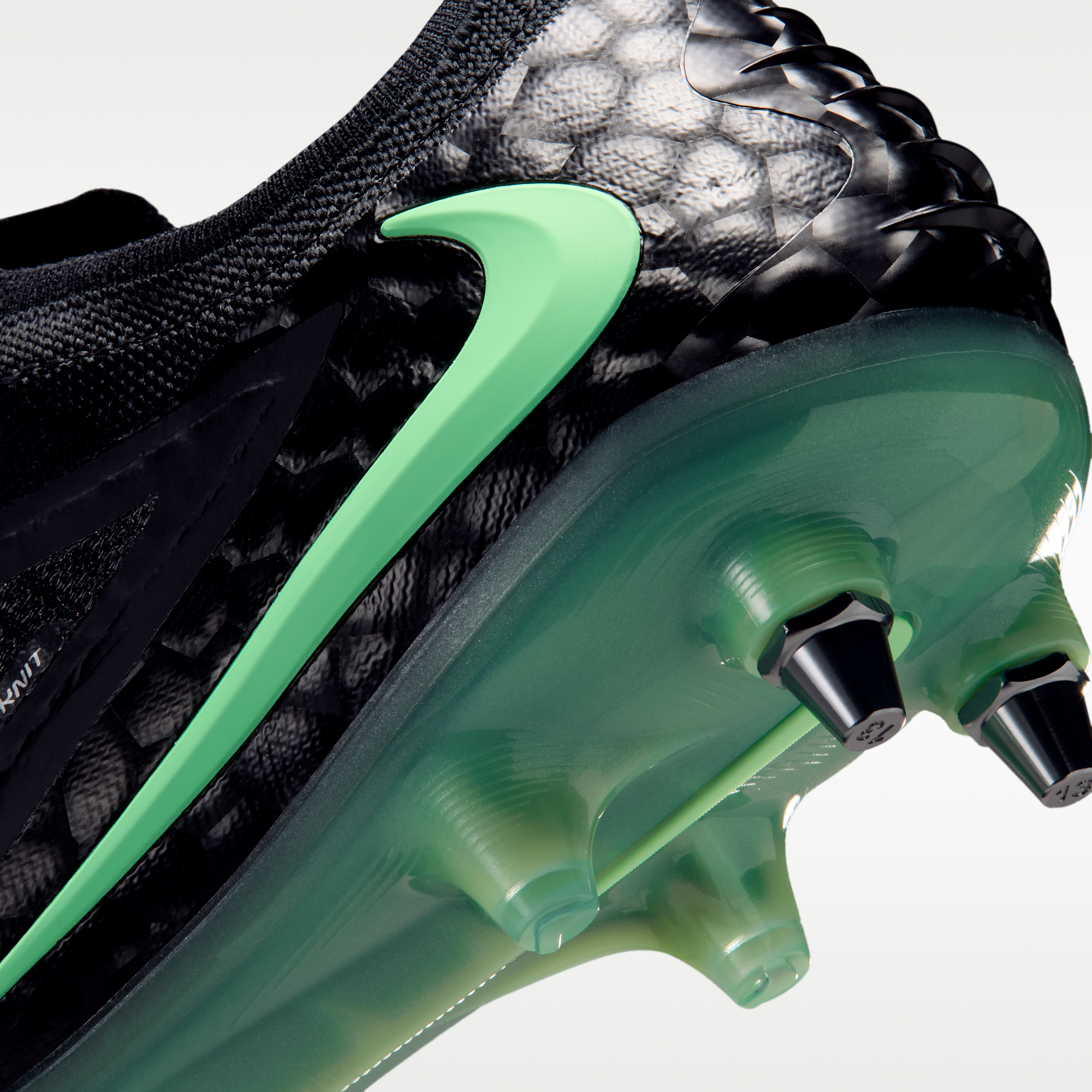 Nike Phantom 6 Low Elite - Μαύρο/Μαύρο/Illusion Green (IU8552-001) - 9